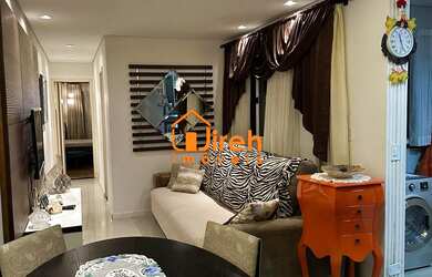 Imagem: O apartamento possui 1 Dormitório, 1 Banheiro, 2 Vagas na garagem