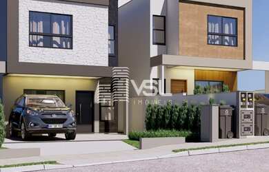 Imagem: A casa possui 3 Dormitórios, 3 Suítes, 4 Banheiros, 2 Vagas