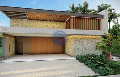 Imagem: A casa em condomínio possui 4 Dormitórios, 4 Suítes, 5 Banheiros