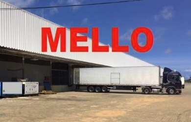 Imagem: O depósito possui 100.000m² de Área, 50.000m² de Área Privada