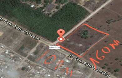 Imagem: O terreno possui 16.000m² de Área Privada e está localizado