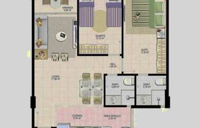 Imagem 8: 2 dormitórios, 1 suítes, 1 banheiros, 1 vaga na garagem, 58M² de Área Construída