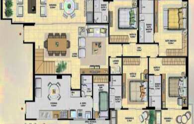 Imagem 4: 4 dormitórios, 4 suíte, 5 banheiro, 3 vagas na garagem, 182M² de Área...