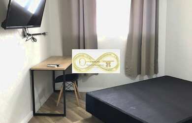 Imagem: A kitnet possui 1 Dormitório, 1 Banheiro, 1 Vaga na garagem