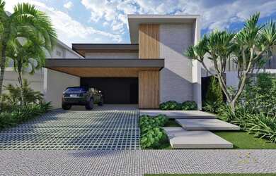 Imagem: A casa em condomínio possui 3 Dormitórios, 3 Suítes, 5 Banheiros