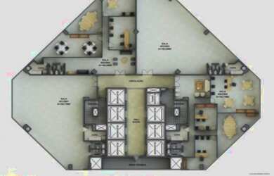 Imagem: A sala comercial possui 1 Banheiro, 4 Vagas na garagem, 160m²