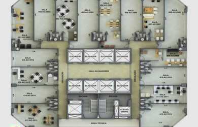 Imagem: A sala comercial possui 1 Banheiro, 1 Vaga na garagem, 42m²
