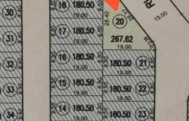 Imagem: O terreno possui 267m² de Área Privada e está localizado