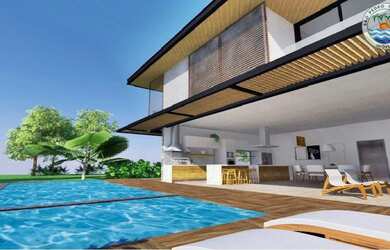 Imagem: A casa em condomínio possui 6 Dormitórios, 6 Suítes, 5 Vagas