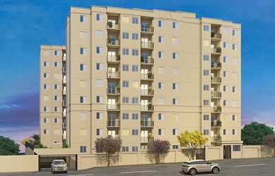 Imagem: O apartamento possui 2 Dormitórios, 1 Banheiro, 1 Vaga na garagem