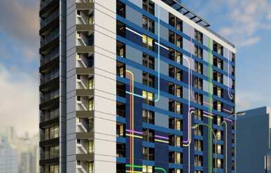 Imagem: O studio possui 1 Dormitório, 1 Banheiro, 24m² de Área Privada