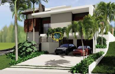 Imagem: A casa em condomínio possui 4 Dormitórios, 4 Suítes, 6 Banheiros