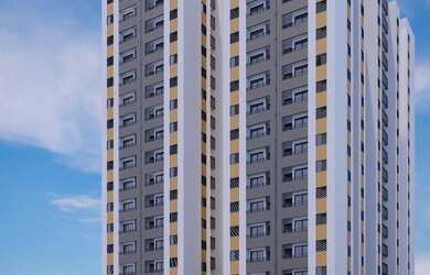 Imagem: O apartamento possui 2 Dormitórios, 1 Banheiro, 1 Vaga na garagem