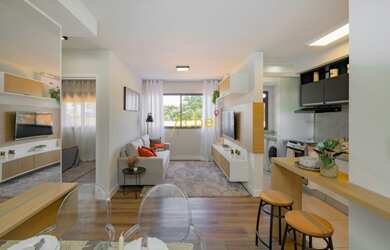 Imagem: O apartamento possui 2 Dormitórios, 1 Banheiro, 1 Vaga na garagem