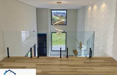 Imagem 11: casa térrea com piscina com borda infinita e lindo pe direito duplo brisa...