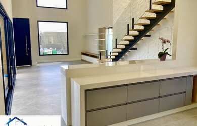 Imagem 16: casa térrea com piscina com borda infinita e lindo pe direito duplo brisa...