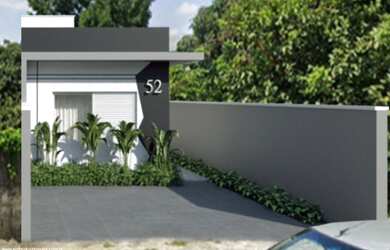 Imagem: A casa possui 2 Dormitórios, 1 Suíte, 2 Banheiros, 2 Vagas