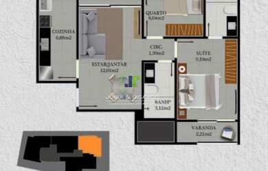 Imagem 13: Lançamento Residencial Porto Bello no Centro de Guarapari-ES / Área...