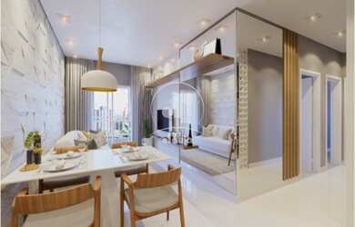 Imagem: O apartamento possui 2 Dormitórios, 1 Banheiro, 1 Vaga na garagem