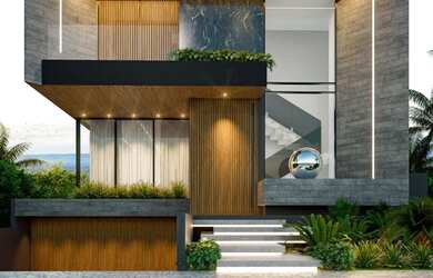 Imagem: A casa em condomínio possui 4 Dormitórios, 4 Suítes, 6 Banheiros