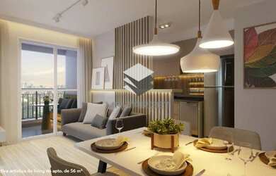 Imagem: O apartamento possui 2 Dormitórios, 1 Suíte, 2 Banheiros