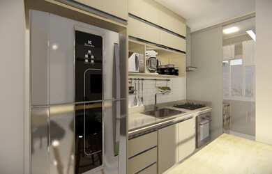 Imagem: O apartamento possui 2 Dormitórios, 1 Suíte, 2 Banheiros