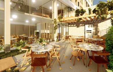 Imagem: O apartamento possui 2 Dormitórios, 1 Vaga na garagem, 58m²