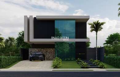 Imagem: A casa em condomínio possui 4 Dormitórios, 4 Suítes, 4 Vagas