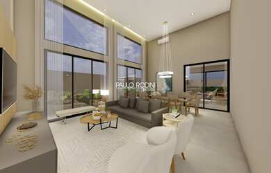 Imagem: A casa em condomínio possui 3 Dormitórios, 3 Suítes, 4 Vagas