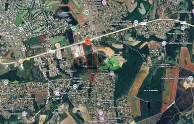 Imagem: O terreno possui 170.000m² de Área Privada e está localizado