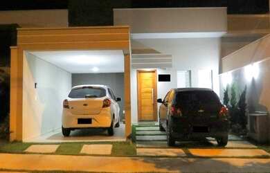 Imagem: A casa em condomínio possui 3 Dormitórios, 1 Suíte, 2 Banheiros