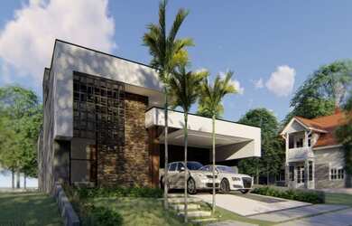 Imagem: A casa em condomínio possui 3 Dormitórios, 3 Suítes, 2 Vagas