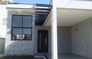 Imagem: A casa em condomínio possui 3 Dormitórios, 1 Suíte, 3 Banheiros