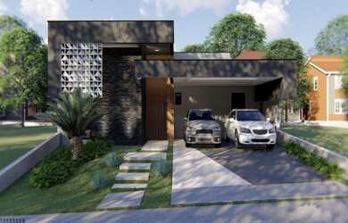 Imagem: A casa em condomínio possui 3 Dormitórios, 3 Suítes, 2 Vagas