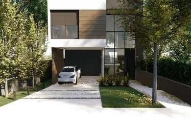 Imagem: A casa em condomínio possui 4 Dormitórios, 4 Suítes, 6 Banheiros