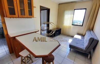 Imagem: O apartamento possui 1 Dormitório, 1 Banheiro, 2 Vagas na garagem