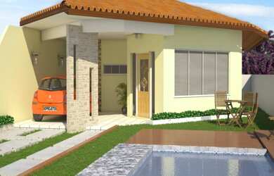 Imagem: A casa possui 3 Dormitórios, 1 Suíte, 1 Banheiro, 1 Vaga na