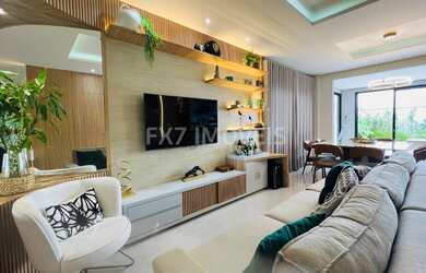 Imagem: A casa em condomínio possui 4 Dormitórios, 4 Suítes, 5 Banheiros