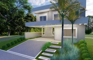 Imagem: A casa em condomínio possui 4 Dormitórios, 4 Suítes, 5 Banheiros