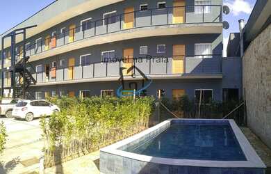 Imagem: O apartamento possui 1 Dormitório, 1 Banheiro, 1 Vaga na garagem