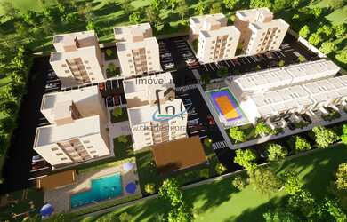 Imagem: O apartamento possui 2 Dormitórios, 1 Banheiro, 1 Vaga na garagem