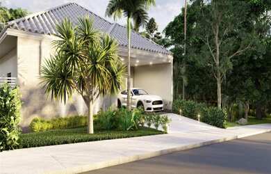 Imagem: A casa possui 3 Dormitórios, 3 Suítes, 4 Banheiros, 2 Vagas