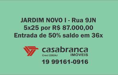 Imagem: O terreno possui 125m² de Área Privada, Imóvel novo e está