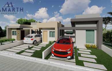 Imagem: A casa possui 77m² de Área Privada, Imóvel novo e está