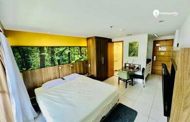 Imagem: O studio possui 2 Dormitórios, 2 Suítes, 2 Banheiros, 2 Vagas