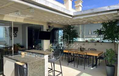 Imagem: O apartamento na cobertura possui 4 Dormitórios, 4 Suítes