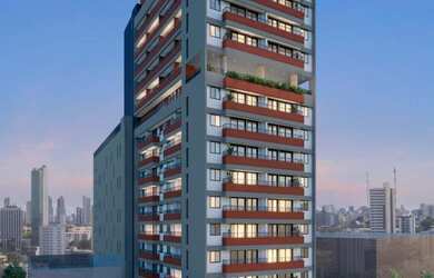 Imagem: O studio possui 1 Dormitório, 1 Banheiro, 25m² de Área Privada