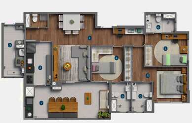 Imagem 4: Morumbi Home Resort Construtora Marques Construção 104 metros 03 suítes...