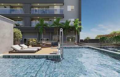 Imagem: O apartamento possui 1 Dormitório, 1 Banheiro, 1 Vaga na garagem