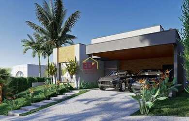 Imagem: A casa em condomínio possui 4 Dormitórios, 5 Banheiros, 2